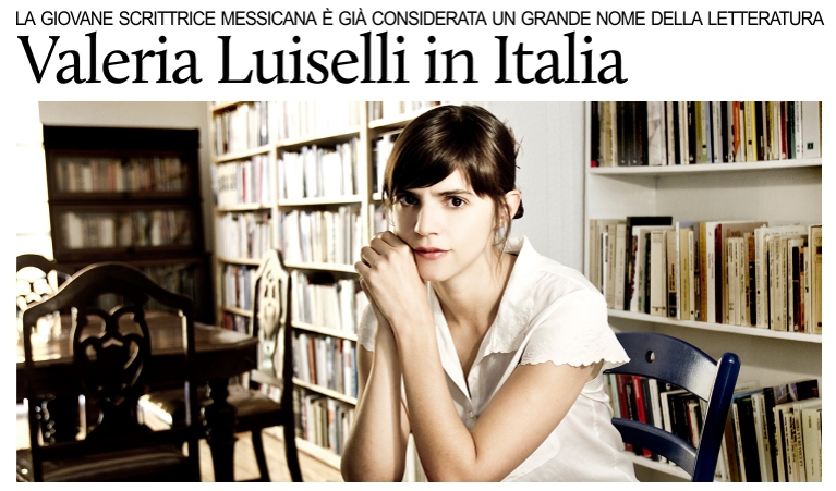 La riconosciuta scrittrice messicana Valeria Luiselli in Italia.