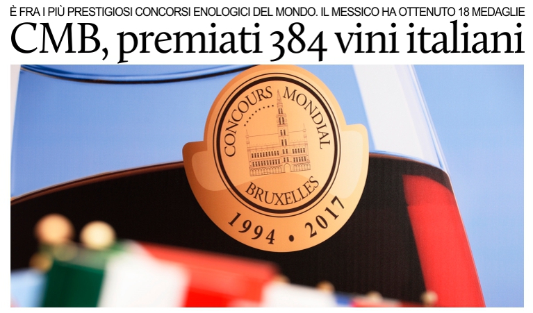 I vini italiani e messicani premiati al Concours Mondial de Bruxelles.