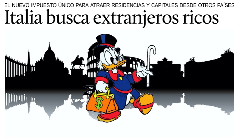 Italia, llega el impuesto �nico para atraer a los extranjeros ricos.