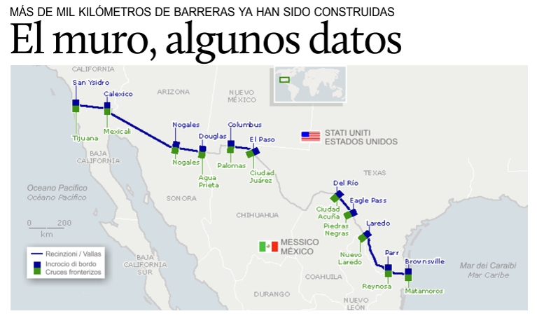 El muro entre Estados Unidos y M�xico: algunos datos.
