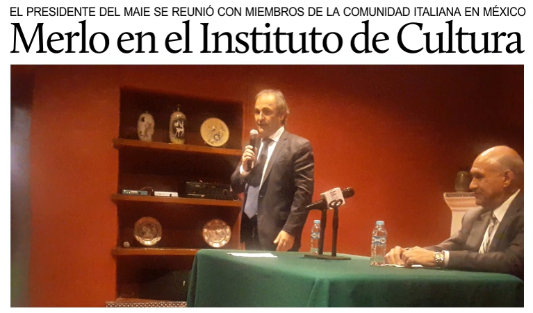 El Diputado Ricardo Merlo se re�ne con la comunidad italiana en la Ciudad de M�xico.