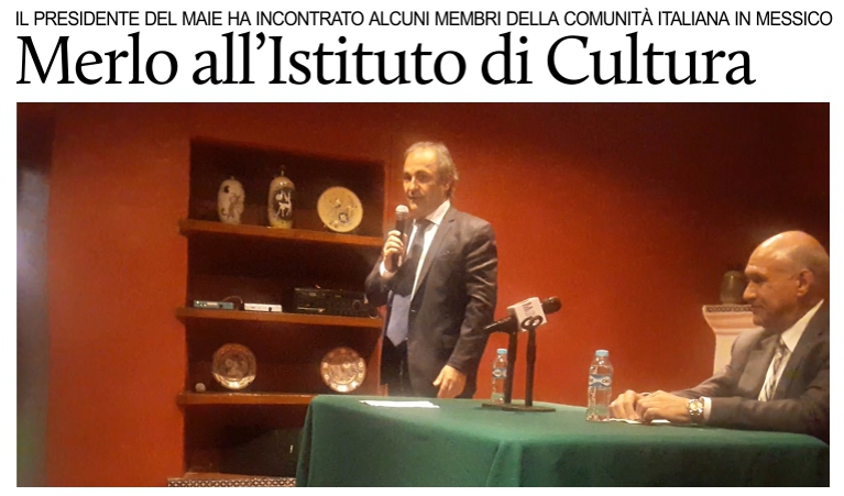 L'On. Ricardo Merlo incontra la comunit� italiana a Citt� del Messico.