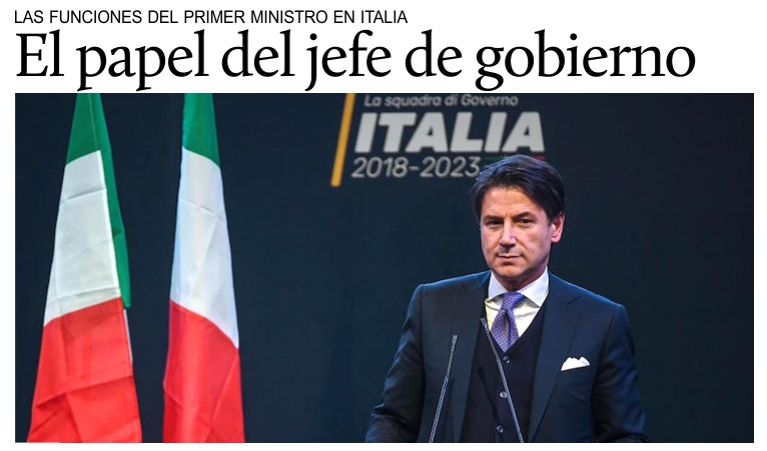 El papel del jefe del gobierno en Italia.