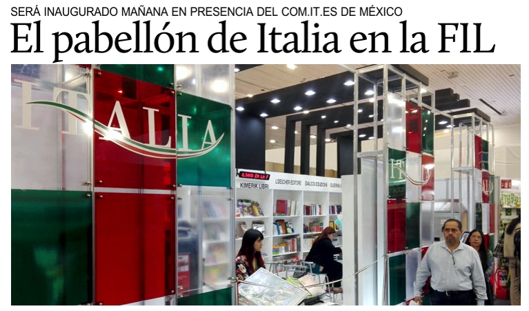 Inauguraci�n del pabell�n de Italia en la FIL de Guadalajara.