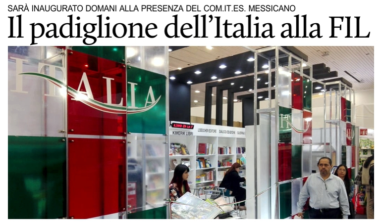 Inaugurazione del padiglione italiano alla FIL di Guadalajara.