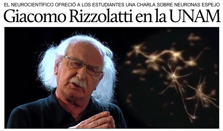 El neurocient�fico italiano Giacomo Rizzolatti en el festival Aleph de la UNAM.