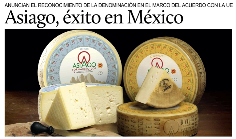 �xito para el queso italiano Asiago en M�xico.