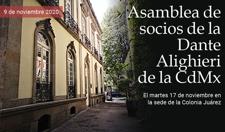 Asamblea de socios de la Dante Alighieri de la CdMx