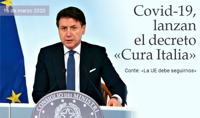 Covid-19, lanzan el decreto cura-Italia
