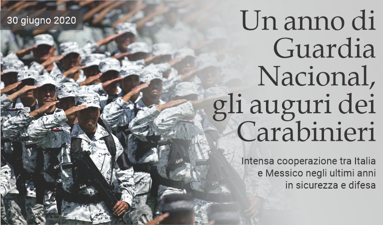 Un anno di Guardia Nacional, gli auguri dei Carabinieri