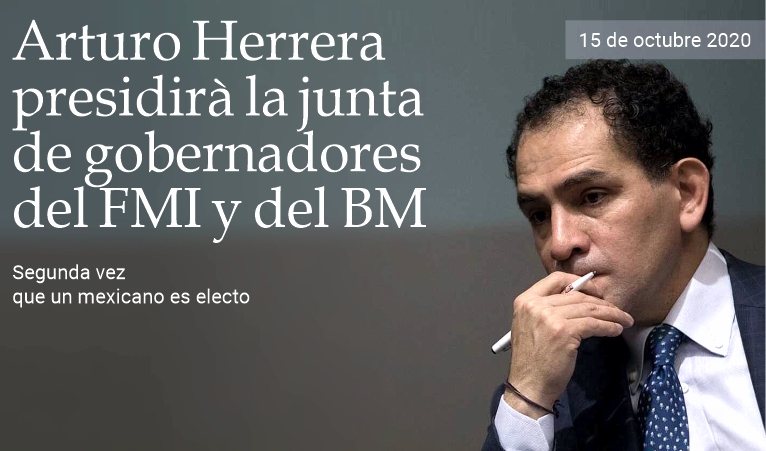 Arturo Herrera presidirá a los gobernadores del FMI y BM