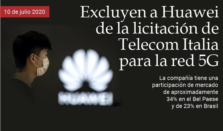 Excluyen a Huawei de la licitacin de Tim para 5G