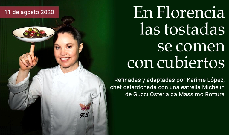 En Florencia, las tostadas se comen con cubiertos