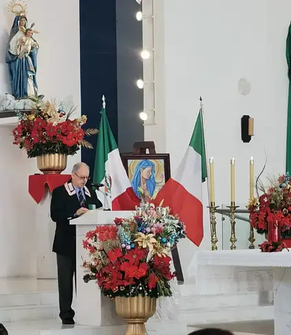 Celebración en México en honor a la Virgen Fiel, patrona de los Carabinieri