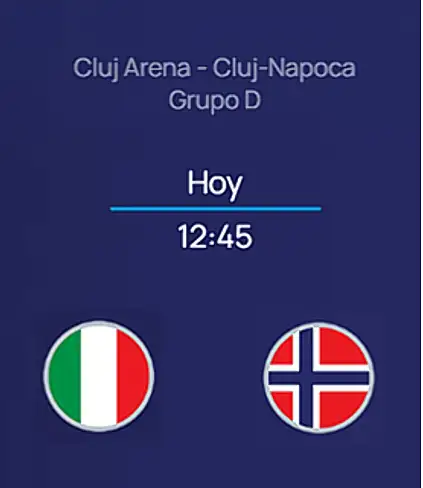 Campeonato de Europa Sub 21, hoy Italia-Noruega