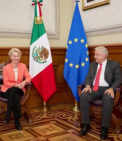 L'accordo Messico-Ue «sarà concluso entro la fine dell'anno» / Foto: Twitter @vonderleyen