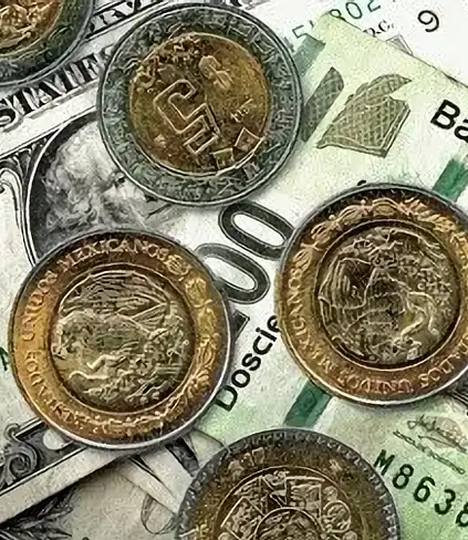 El peso mexicano alcanza 16.84 unidades por dólar