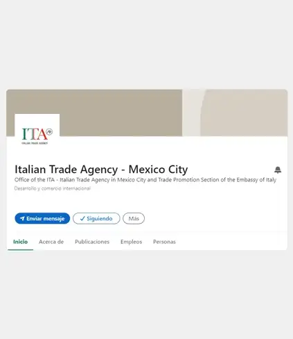 Nuova pagina LinkedIn dell'ufficio ICE/ITA di Città del Messico