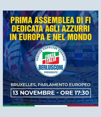 Assemblea di Forza Italia dedicata ai residenti all'estero / Immagine: forzaitalia.it