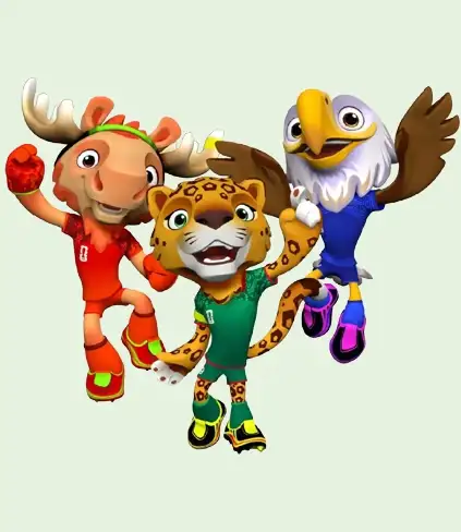 Mondiali 2026: presentate le mascotte di Messico, Canada e Usa / Immagini: sport.sky.it