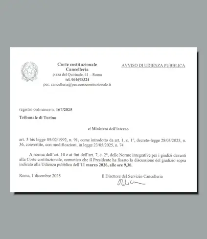 Fissata la data per la discussione della legge sulla cittadinanza italiana / Immagine: Instagram @studioiuresanguinis