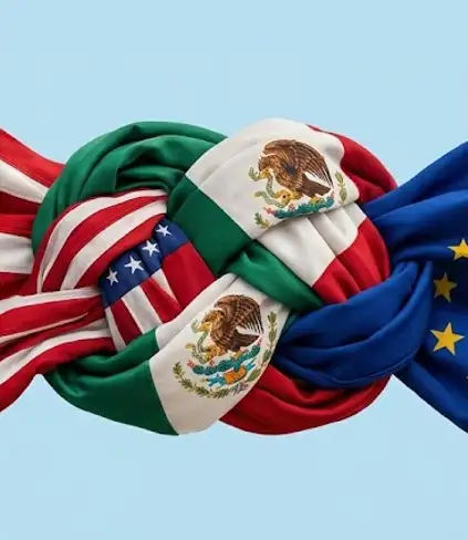 Guerra dei formaggi: l'accordo UE-Messico irrita Washington / Immagine: Elaborazione grafica tramite IA (Google Gemini)