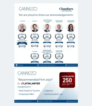 Cannizzo riconosciuto da Chambers e Latin Lawyer 250 / Immagini: Puntodincontro - Chambers Latin America - Latin Lawyer 250